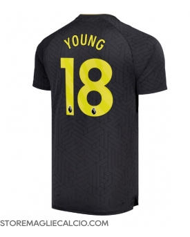 Everton Ashley Young #18 Maglia Gara Trasferta Repliche 2024-25